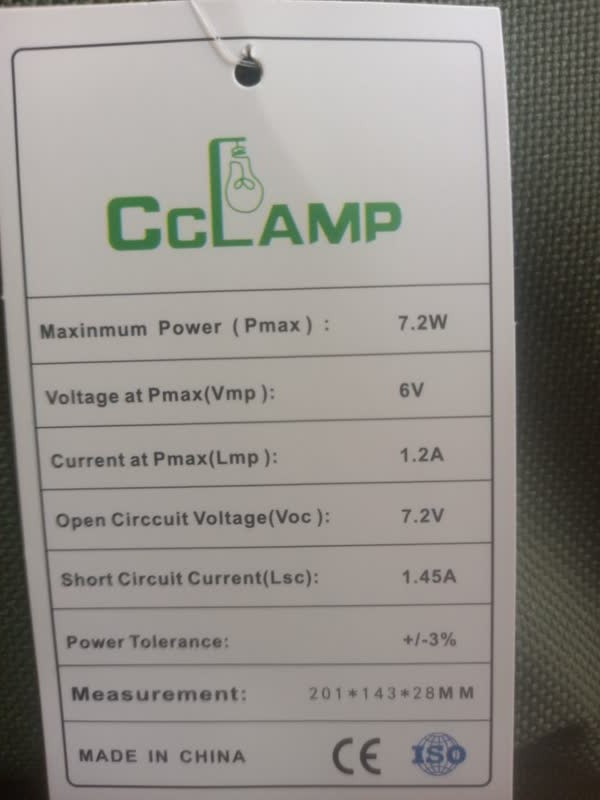 شارژر خورشیدی سی سی لمپ 7 وات مدل CL-670