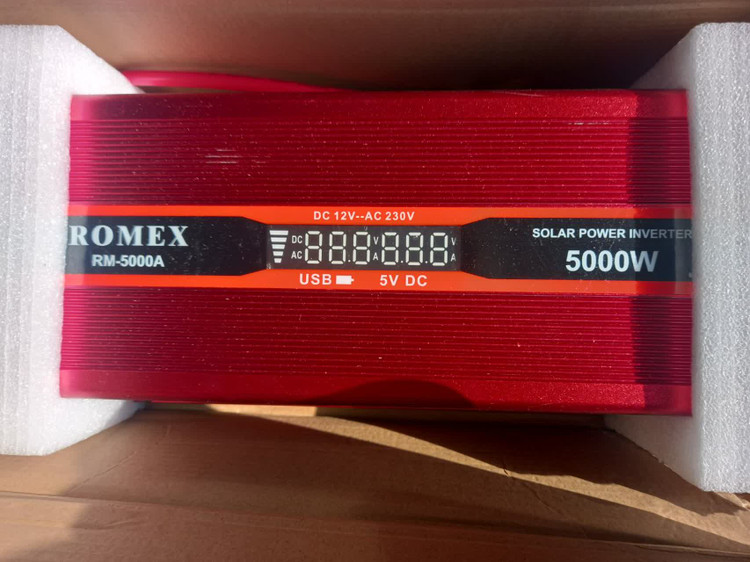 مبدل برق خودرو و اینورتر 5000 وات 12 به 220 ولت شبه سینوسی romex
