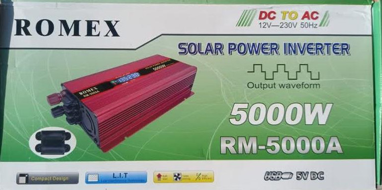 مبدل برق خودرو و اینورتر 5000 وات 12 به 220 ولت شبه سینوسی romex