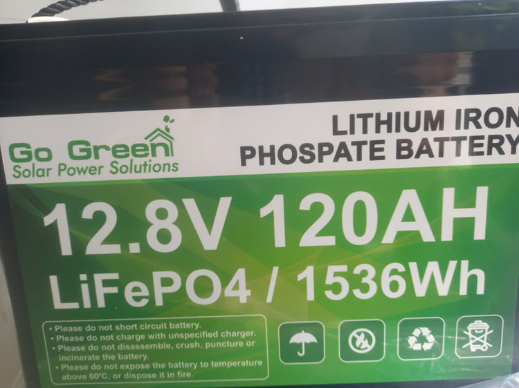 باتری لیتیومی 12.8 ولت 120 آمپر ساعت Go Green مدل GGESS / 12.8V-120AH